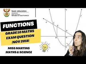 Grade 10 Functions Exam Question PART 2