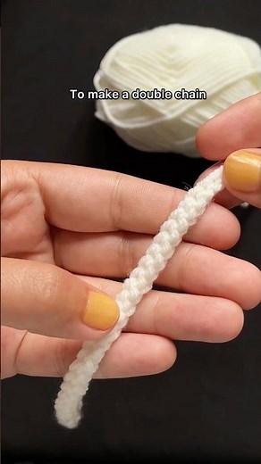 How to make Crochet Double Chain 🧶