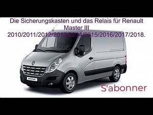 Die Sicherungskasten und das Relais für Renault Master III 2010/2011/2012/2013/2014/2015/2016/2017