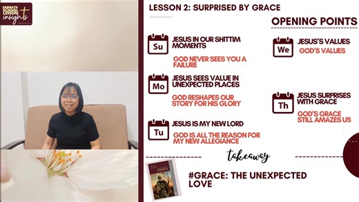 2.3K views · 46 reactions | Here is our Sabbath School Lesson Insights LESSON 2: Surprised by Grace(Sabbath School Lesson I Q4 2025 I Insights) For a copy of the PowerPoint presentation, please click https://www.touchpointministry.com/sslesson-joshua ——— #Lesson 2 #SabbathSchoolLessonInsights #savinggrace #relationshipwithGod #gracereality #experiencechrist #gospelreality #Godsjustice and love | God’s Final Warning “The Everlasting Gospel” | Facebook