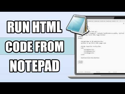 How To Run HTML Code Using Notepad and Google Chrome