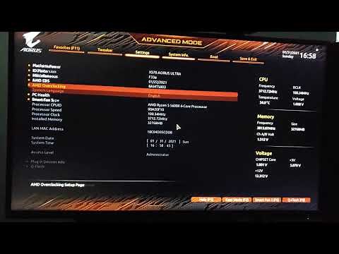 Simple Infinity Fabric and Memory clock changes for coupled mode. Aorus Ultra with 5600x.