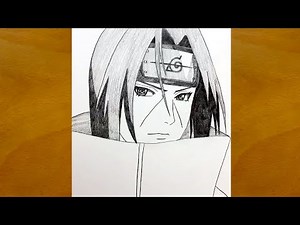 How to Draw Itachi Uchiha Step by Step Sketch Process | Anime Drawing