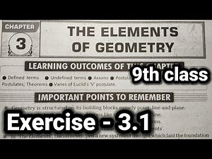 9th class | Maths | 3.The Elements Of Geometry chapter | Exercise - 3.1 | all sums in HD quality