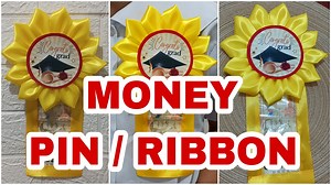 Money Pin/Ribbon #graduation #graduate #graduationday #graduationgift #graduationgiftidea #money #moneypin #ribbon #moneygarland | DIY IDEAS