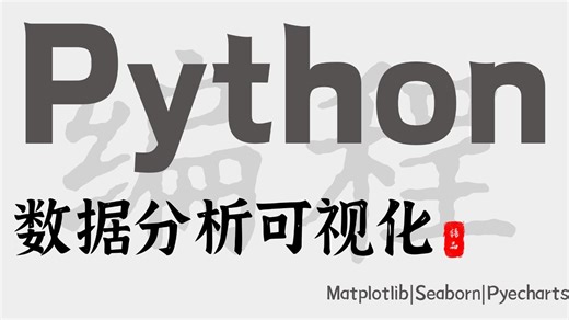 【全20集】Python数据分析与可视化教程（Matplotlib Seaborn Pyecharts），零基础入门Python数据分析看这一套就对了