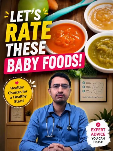 Which baby foods deserve a 10/10… and which should you avoid? 👶 Watch till the end before feeding your little one! 💾 Save & share with other parents. #BabyFood #BabyNutrition #ParentingTips #Pediatrician #babycare