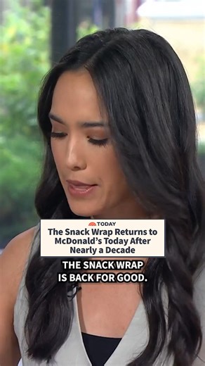 At long last, the Snack Wrap has returned to McDonald’s. The Snack Wrap, which has been off menus for nearly a decade, features one of the chain’s new McCrispy Strips topped with shredded lettuce and shredded cheese, wrapped in a flour tortilla. Read on for more https://www.today.com/food/news/mcdonalds-snack-wrap-return-date-price-rcna217971 | Today Show