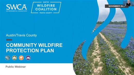 Austin-Travis County Wildfire Coalition Public Webinar for 2026 Community Wildfire Protection Plan