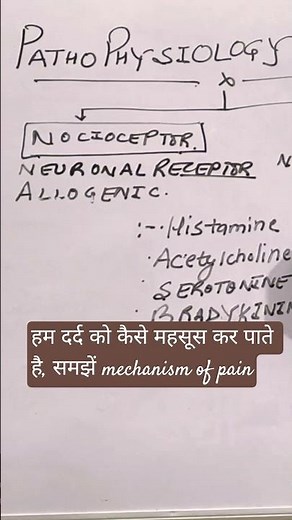 pathophysiology of pain, mechanisms of pain.