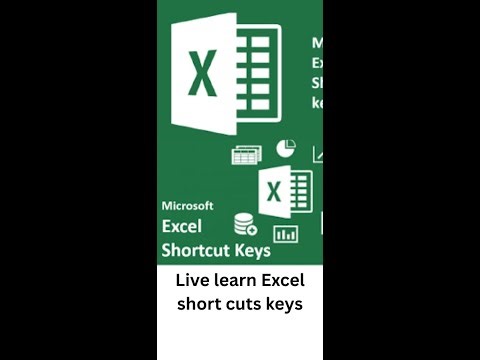 Live learn Excel Short Cuts keys | Excel for Beginners | All short keys of Excel