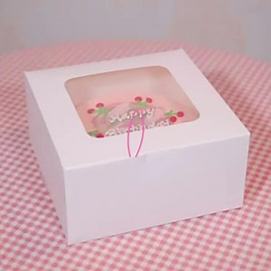 Manufacturers in Stock Pastry Box Cross-border Cake Dessert Packaging Window White Cardboard Kraft Carton