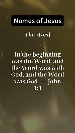 The Names of Jesus – The Word #HopeInGod