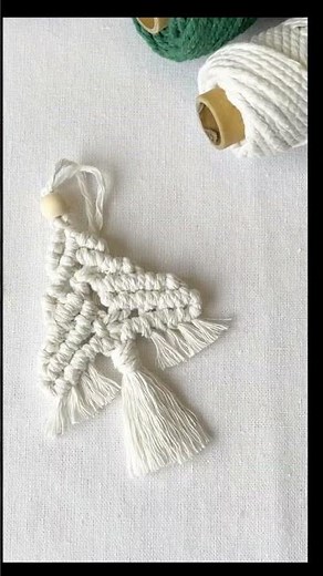 DIY Mini Macramé Christmas Tree Ornaments | Easy Beginner Tutorial