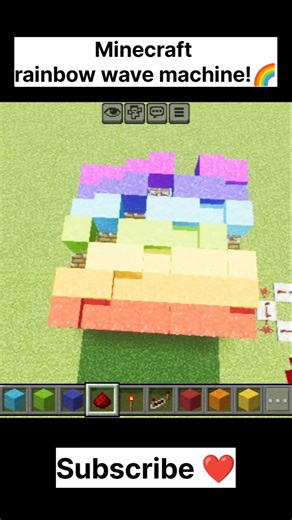 Minecraft rainbow wave machine!🌈🤩