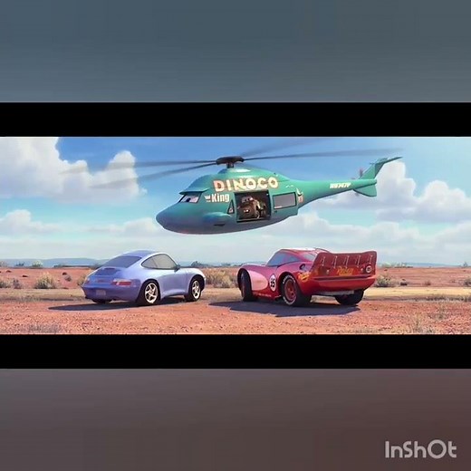 Cars 3 (2011) - Lightning McQueen And Sally & Mater's Helicopter And Dinoco The King