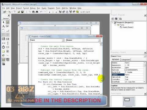 HOW TO CREATE TRANSPARENT FORM IN VB6
