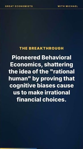 Daniel Kahneman — The Nobel Idea That Changed Economics (2002) #Shorts