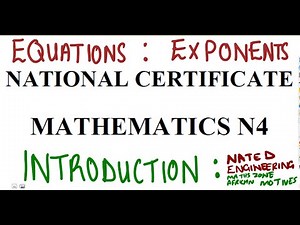 Mathematics N4 Exponential Equations Introduction ‪@mathszoneafricanmotives‬ ‪@mathwithlightone‬