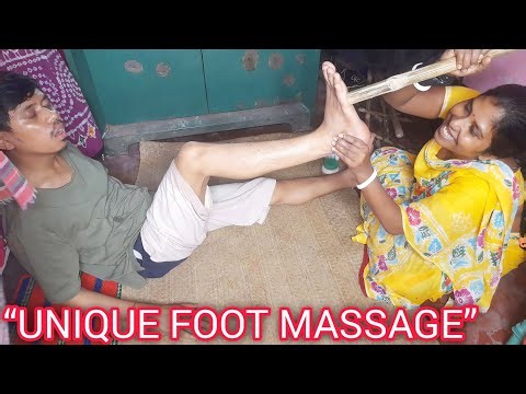 Relaxing Foot Massage 🦶✨ | Bamboo Stick, Scrub & Unique Touches