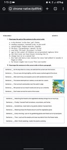 A. Rearrange the parts of the sentences in the correct order:... | Filo