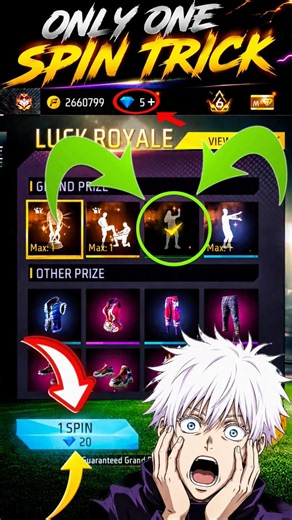 ​🔥 1 SPIN TRICK IS REAL?! 😱 New Emote Royale Event | Free Fire New Event #ffnewevent #freefire