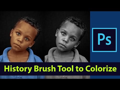 How to Use the History Brush Tool in Photoshop to color from Black and White