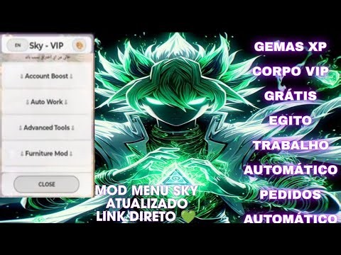 AVAKIN LIFE MOD MENU SKY ATUALIZADO 2026 LINK DIRETO 💚🎉#avakinlife #avakin