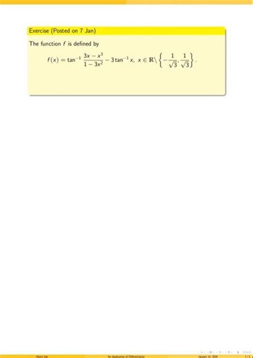 Some answers to an exercise #maths