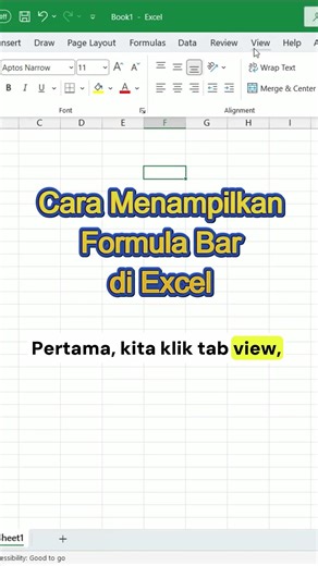How to Display the Formula Bar in Excel #computertutorial #excel #exceltips #exceltutorial