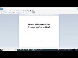 1-5-Add Snipping Tool on Taskbar