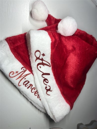 Personalized Velvet Santa Hat: Custom Holiday Hats for Adults & Kids - Etsy