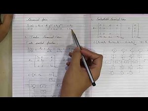 State Space Model : Basics and Canonical forms