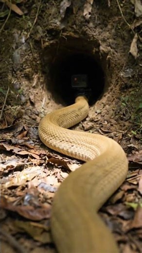We Attached a Tiny GoPro to This COBRA to See It's Nest #shorts #wildlife #nature #snake #animation