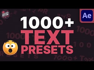 ONE-CLICK text animation - After Effects Tutorial (PLUG-IN)