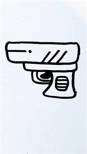 How to draw a Gun 🔫 বন্দুক আঁকা 🤯 ছবি আঁকা #shorts