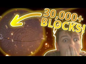 Building a 30,000+ block Death Star On A Minecraft Server!!!