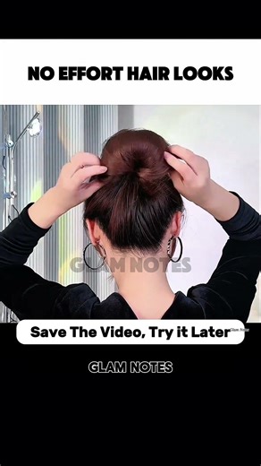 Elegant Donut Bun 💖 Easy Korean Sleek Bun Tutorial #DonutBun #SleekBun #KoreanHairstyle
