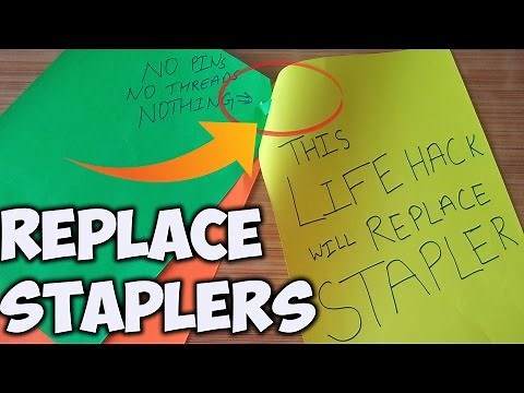 how to staple paper without a stapler
