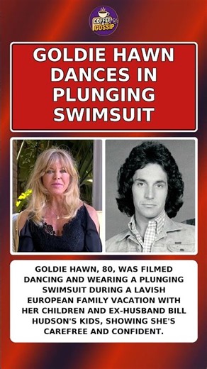 GOLDIE HAWN DANCES IN PLUNGING SWIMSUIT