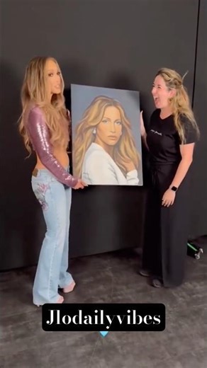 Jennifer lopez fan Gift her #beautiful portrait for her #live performance rehearsals #jlo 🥰😍
