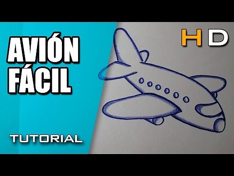 Cómo Dibujar un Avión Paso a Paso Fácil - Dibujo de un avión de pasajeros