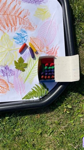 Early Years Resources | Leaf rubbing art 🍁 Use the Tuff Tray paper pad to create works of art from nature! Go on a scavenger hunt and find different shaped... | Instagram