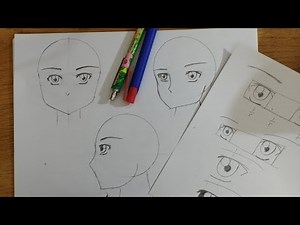 آموزش کشیدن چشم انیمه ای| طراحی چشم انیمه در سه حالت متفاوت, anime drawing basics #drawingtutorial #
