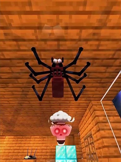 Epic Spider Battle in My Minecraft House! 💀🔥 #minecraft