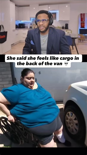 Kuskus on Instagram: "She said she’s being transported to work 💀😭(twitch:JustKuskus) #obese #foodie #shocked #twitchstreamer #600lblife #my600lblife #tlc #foryoupagе #justkuskus #fyp #600lbs #obesity #obesityawareness #obesitycare #fat #health #plusize #weightloss #relatable #reels #fyp #foryou #foryoupage #toxic #funnyreelsvideo #funnytiktoks #america #atlanta #atl #texas #li̇kesforli̇kes"