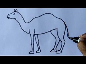 How to draw a Camel 🐫/Easy camel drawing step by step/Kids topic.