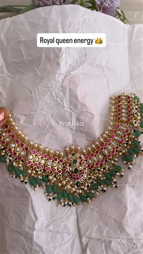 K R U T H I K A | Royal Antique Jadau Bridal Choker Code - NC2098 . 💬 Comment below for price & order link — we’ll DM you! 🛍️ Order now on our website: 🔍... | Instagram
