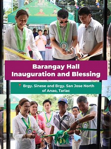 3.5K views · 430 reactions | We inaugurated today the newly built barangay halls of Sinense and San Jose North of Anao, Tarlac! Thank you to the barangay captains and other members of the local government units who made these projects come to life. May these reinforce our public service at the grassroots level. #SerbisyongMaYap | Susan Yap | Facebook