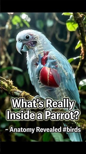 What’s Really Inside a Parrot? 🦜 Anatomy Revealed #birds #birdfacts #parrotday #parrot #anatomy